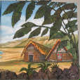 Caribisch tafereel  Huisjes op het strand (5) nr. 5024 